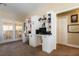 A comfortable home office features a custom desk and plenty of storage at 8424 Lake Burden Cir, Windermere, FL 34786