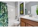 Bright bathroom featuring a shower-tub combination with neutral wall color at 8961 Cuban Palm Rd, Kissimmee, FL 34747