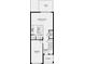 Floorplan showing kitchen, great room, patio, and garage layout of the first floor at 2504 Penguin Blvd, Davenport, FL 33837