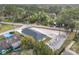 Aerial view of the house with gravel backyard and neighborhood at 281 Luis Ln, Debary, FL 32713