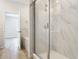 Bathroom features a glass-enclosed shower and a soaking tub at 281 Luis Ln, Debary, FL 32713