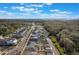 An aerial view of a neighborhood featuring neatly arranged homes and tree-lined streets under a partly cloudy sky at 896 Tilden Oaks Trl, Winter Garden, FL 34787