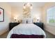 Well-lit bedroom featuring a comfortable bed, side tables with lamps, and decorative wall art at 896 Tilden Oaks Trl, Winter Garden, FL 34787