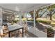 Covered screened porch with tile flooring and a view of green space at 923 Lexington Pkwy # 14, Apopka, FL 32712