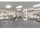 Well-equipped gym with treadmills, weights, and exercise equipment for a complete workout at 1415 Ocean Shore Blvd # 704, Ormond Beach, FL 32176