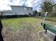 Dog park area with green bench, fenced in area and waste station at 15491 Lebeau Loop, Winter Garden, FL 34787