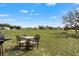 Backyard featuring a patio set perfect for outdoor dining and enjoying the expansive green space at 429 Ohio Way, Kissimmee, FL 34759