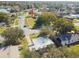 An aerial shot showcases the property's proximity to local amenities, lush trees and community streets at 4900 Kempston Dr, Orlando, FL 32812