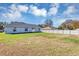 Spacious backyard featuring a well-maintained lawn and a secure privacy fence at 7139 Se 122Nd Ln, Belleview, FL 34420