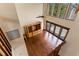 View of the living room from above, showcasing hardwood floors and natural light at 229 Springside Rd, Longwood, FL 32779