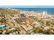 Aerial view of the building and surrounding area in the city and coastline at 400 Oakridge Blvd # 5, Daytona Beach, FL 32118