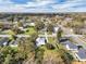 A picturesque aerial view shows a neighborhood with mature trees and well-maintained homes on a sunny day at 513 Wisconsin Ave, St Cloud, FL 34769