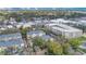 Aerial view of neighborhood townhomes with lush green trees, commercial businesses, and buildings at 11 W Harding St # D, Orlando, FL 32806