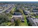 Panoramic aerial view of neighborhood featuring well-kept townhouses, green spaces, and ample parking at 606 Casa Park I Court, Winter Springs, FL 32708