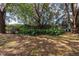 Expansive backyard featuring large trees, plants, and a shed in the distance at 1221 Forest Cir, Altamonte Springs, FL 32714