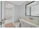 This bathroom has a single sink vanity and a shower/tub combo at 1897 Caralee Blvd # 2, Orlando, FL 32822