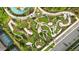 Aerial view of a manicured mini golf course in a beautifully landscaped setting at 207 Jetty Way, Davenport, FL 33897