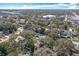 Panoramic aerial shot of a vibrant neighborhood with homes nestled among mature trees at 213 James Dr, Winter Garden, FL 34787