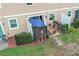 An aerial view of a back patio with seating and decor at 4816 Cliveden Loop, Sanford, FL 32773