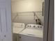 Convenient laundry room with washer, dryer, and shelving at 5415 Fairwood Way # 303, Orlando, FL 32808