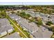 An aerial view of rooftops in a neighborhood with plenty of trees and green lawns at 864 Stonechase Ln, Lake Mary, FL 32746