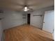 This empty bedroom has hardwood floors, and it features a ceiling fan at 9436 Montello Dr, Orlando, FL 32817