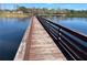 Wooden bridge offering peaceful pond views in a tranquil community setting at 2013 Bates Ave, Eustis, FL 32726
