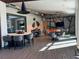 A stylish clubhouse with a well-lit seating area and modern decor at 2369 Palm Park Loop, Clermont, FL 34714