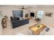 Open-concept featuring the dining and living room area at 2623 Buena View Rd, Kissimmee, FL 34746
