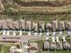 This aerial view showcases the neighborhood's layout and surrounding landscape at 993 Calico Pointe Cir, Groveland, FL 34736