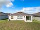 The backyard features a covered patio and green space at 993 Calico Pointe Cir, Groveland, FL 34736