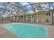 Backyard view of an in-ground swimming pool inside of a screened enclosure at 388 Winnway St, Apopka, FL 32712