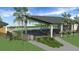 Rendering of the community pool and outdoor seating with palm trees at 512 Preston Cove Dr, St Cloud, FL 34771