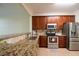 Well-appointed kitchen with granite countertops, stainless steel appliances, and ample cabinet space at 6855 Sperone St, Orlando, FL 32819