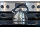 Close up of modern stainless steel tea kettle on black cooktop at 8940 Rhodes St, Kissimmee, FL 34747