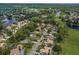 Aerial view of a Primary planned community near a lake and surrounded by lush greenery at 1921 Redwood Grove, Lake Mary, FL 32746