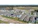 An aerial view of a neighborhood featuring modern homes with well-maintained lawns and community amenities at 863 August Sky Dr, Deltona, FL 32738