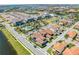 Aerial view of a home in a luxurious community with a pool, playground, and other amenities nearby at 9406 Mere Pkwy, Orlando, FL 32832