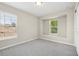 Bedroom with two windows letting in natural light and neutral walls and carpet at 3350 Pegaso Ave, New Smyrna Beach, FL 32168