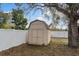 This is a view of the shed in the backyard at 414 Tranquille Oaks Dr, Ocoee, FL 34761