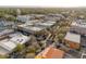 Aerial view captures a historic downtown shopping district with unique architecture and street activity at 636 Bainbridge Loop, Winter Garden, FL 34787