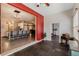 View of open concept living space and kitchen, featuring a large island and bar stools at 1031 Kings Hwy, Kissimmee, FL 34744