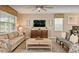 Cozy living room featuring sofa, seating, TV, and natural light from the window at 1656 Moon Valley Dr, Davenport, FL 33896
