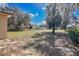 Expansive backyard with mature trees, offering ample space for outdoor activities and relaxation at 203 North E Blvd, Davenport, FL 33837