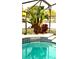 Corner of an in-ground pool with tiled edge and waterfall feature flowing into pool at 2655 Sheila Dr, Apopka, FL 32712