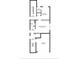 First floor plan displaying garage, recreation room, hall, and a bedroom with connecting bathroom at 435 Jessamine Ave, New Smyrna Beach, FL 32169