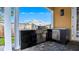 Outdoor kitchen with stainless steel appliances, granite countertops, and a built-in grill at 450 Lakewood Dr, Winter Park, FL 32789
