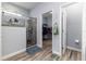 Walk-in shower, a large shower head, and a view into the walk-in closet at 6148 Gracie Pl, Lakeland, FL 33812