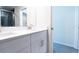 Bright bathroom features dual sinks, quartz countertop, and stylish fixtures at 1039 Morningside Dr, Eustis, FL 32726