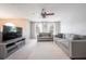 Inviting living room with plush sofas, bright natural light, and a modern TV console at 1262 Stonewater Cir, Ocoee, FL 34761